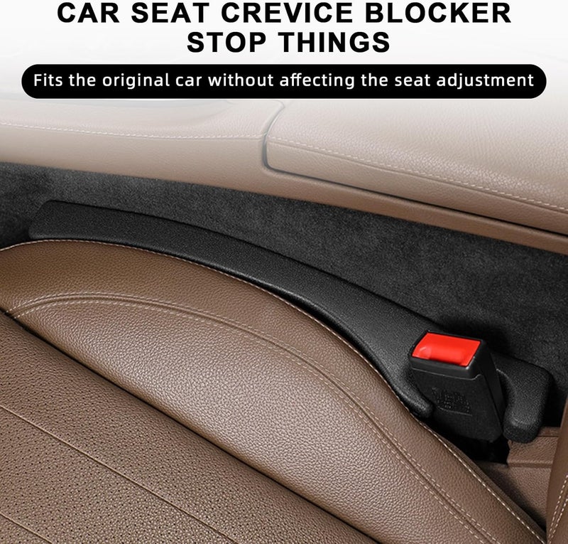 Bcautay 2 Pack Car Seat Gap Filler Car Seat Gap Interior Universal Fit PU Leather Car Seat Gap Plug for Filling Gaps Between Seats and Consoles Stop Things from Dropping - Image 5